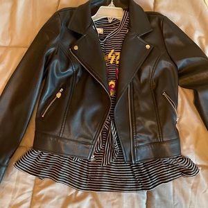 Medium kids faux leather jacket